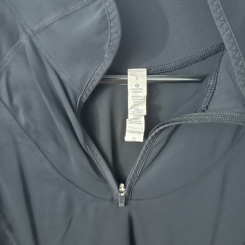Black Lulu quarter zip long sleeve jacket - Picture 5 of 7